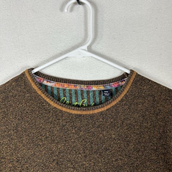 Robert Graham Lightweight Sweatshirt Men's Medium Brown Crew Neck Long Sleeve - Picture 2 of 9